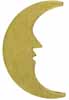 Inlay, Man-in-the-Moon, 
0.63" by 1", brass 0.040" thick